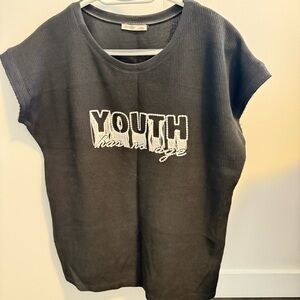Zara Black Youth Graphic Tee